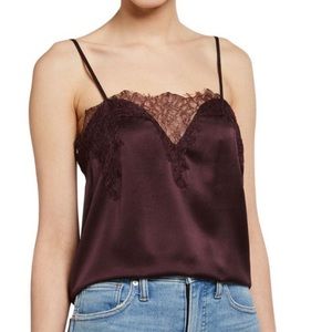 CAMI NYC 100% silk The Sweetheart in Burgundy